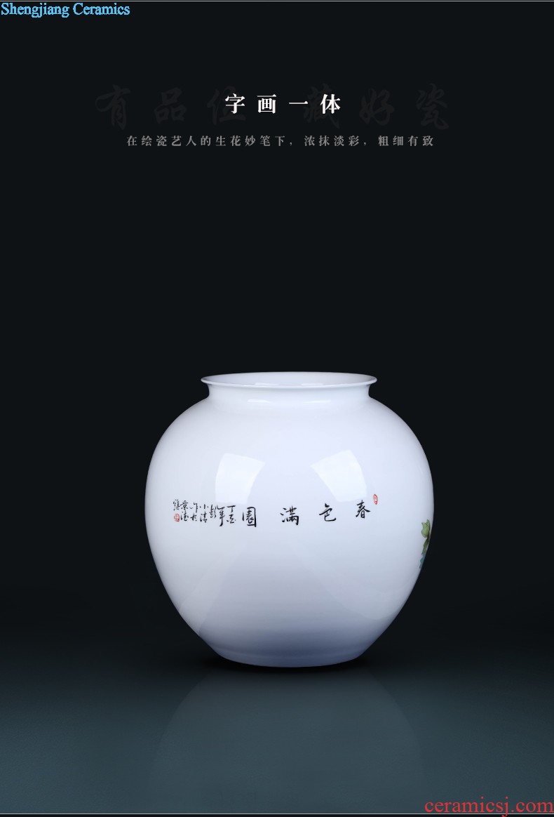 Jingdezhen ceramics archaize floor pastel big vase decoration home sitting room mesa restoring ancient ways furnishing articles of handicraft