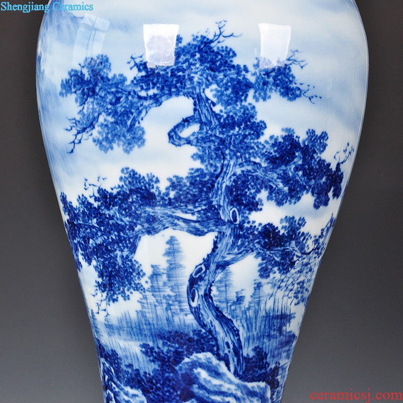 Ceramic vase Large jingdezhen vase furnishing articles Living room flower arranging machine high vase furnishing articles ornaments