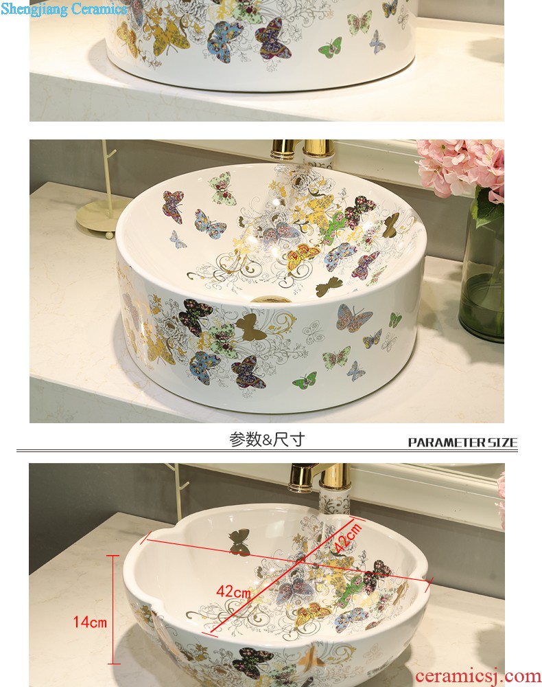 The stage basin on the ceramic lavabo lavatory toilet basin round basin art basin to wash gargle