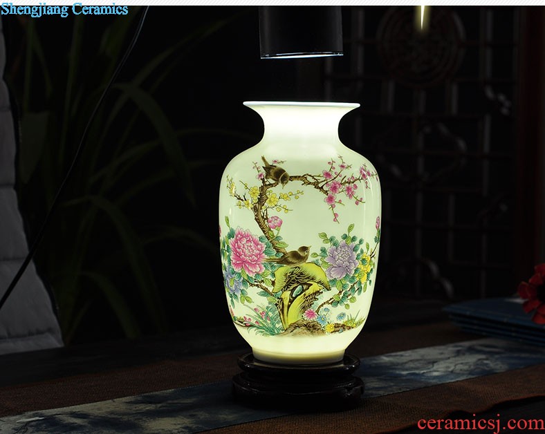 Ikea wine cabinet decoration vase furnishing articles jingdezhen sitting room of contemporary and contracted flower arranging lily creative decoration ceramics