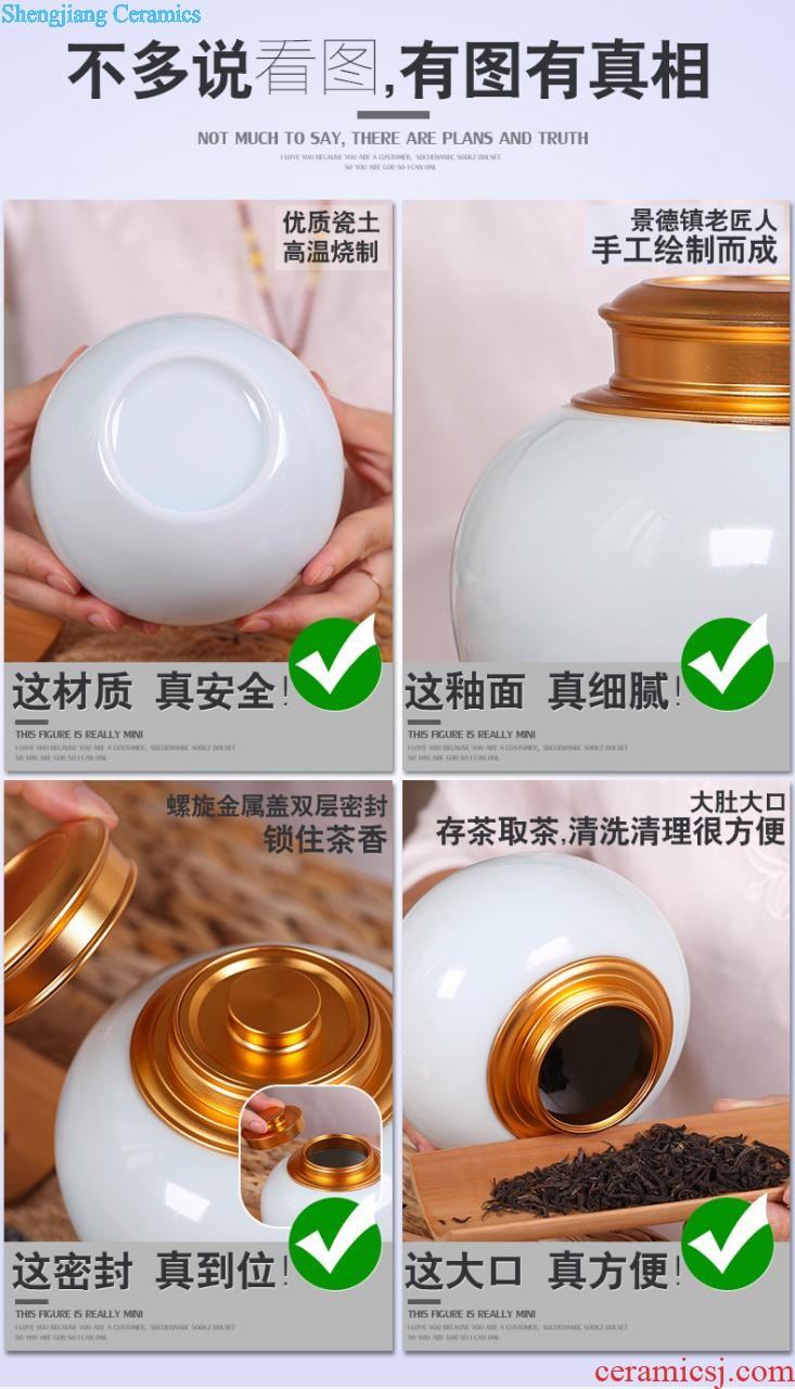 Jingdezhen ceramic vases, furnishing articles Flower vase sitting room room decoration decorative vase household arts and crafts