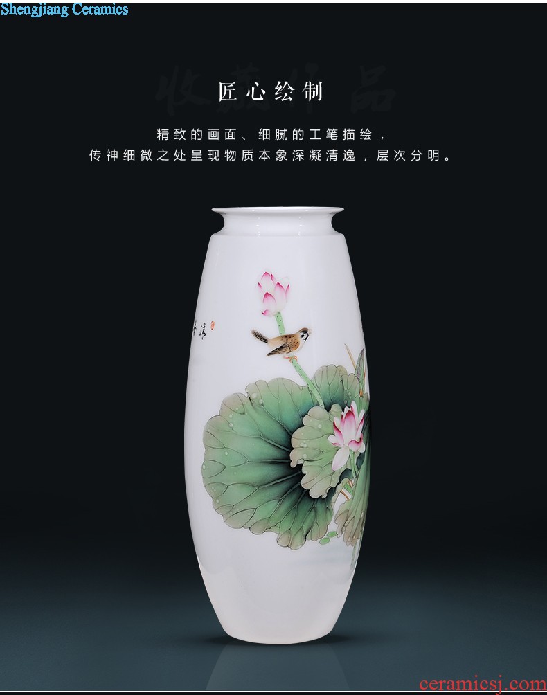 General household of Chinese style classical hand painted blue and white porcelain vase antique porcelain pot of jingdezhen ceramics handicraft furnishing articles