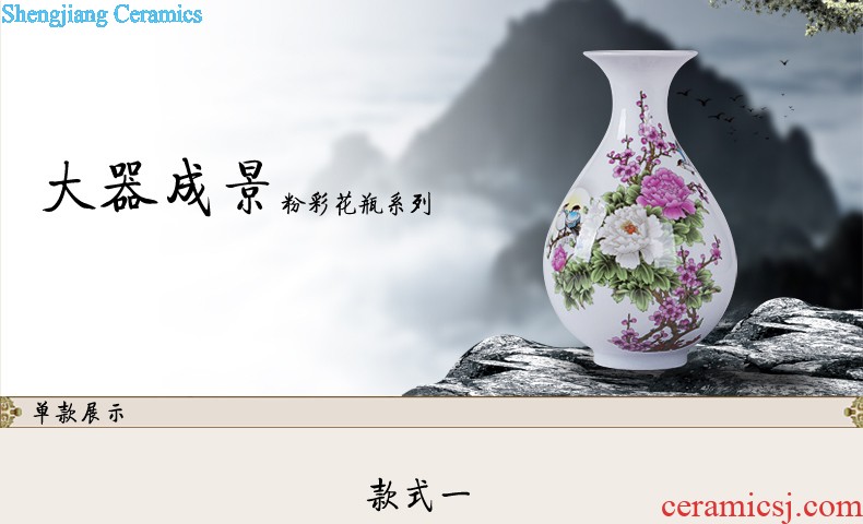 Jingdezhen European ceramic vase furnishing articles home sitting room TV ark dried flowers flower arrangement soft adornment porch decoration