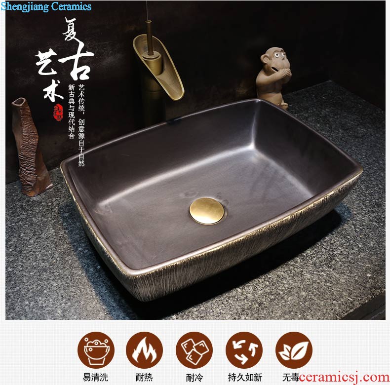 Jia depot creative stage basin sink square restoring ancient ways of Chinese style art ceramic lavatory basin basin of household