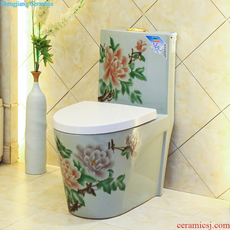 Toilet sanitary toilets siphon type household implement water-saving odor-proof slow down ceramic toilet