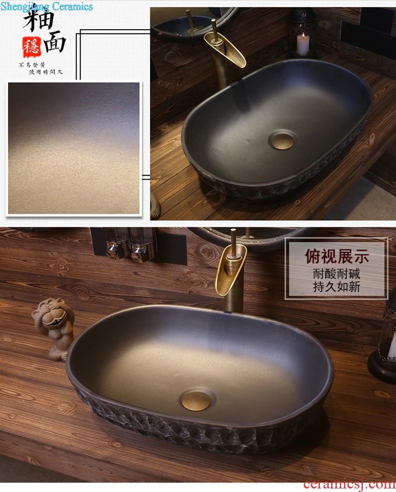 The depot basin stage art of Chinese style restoring ancient ways Square ceramic lavatory toilet idea sink basin