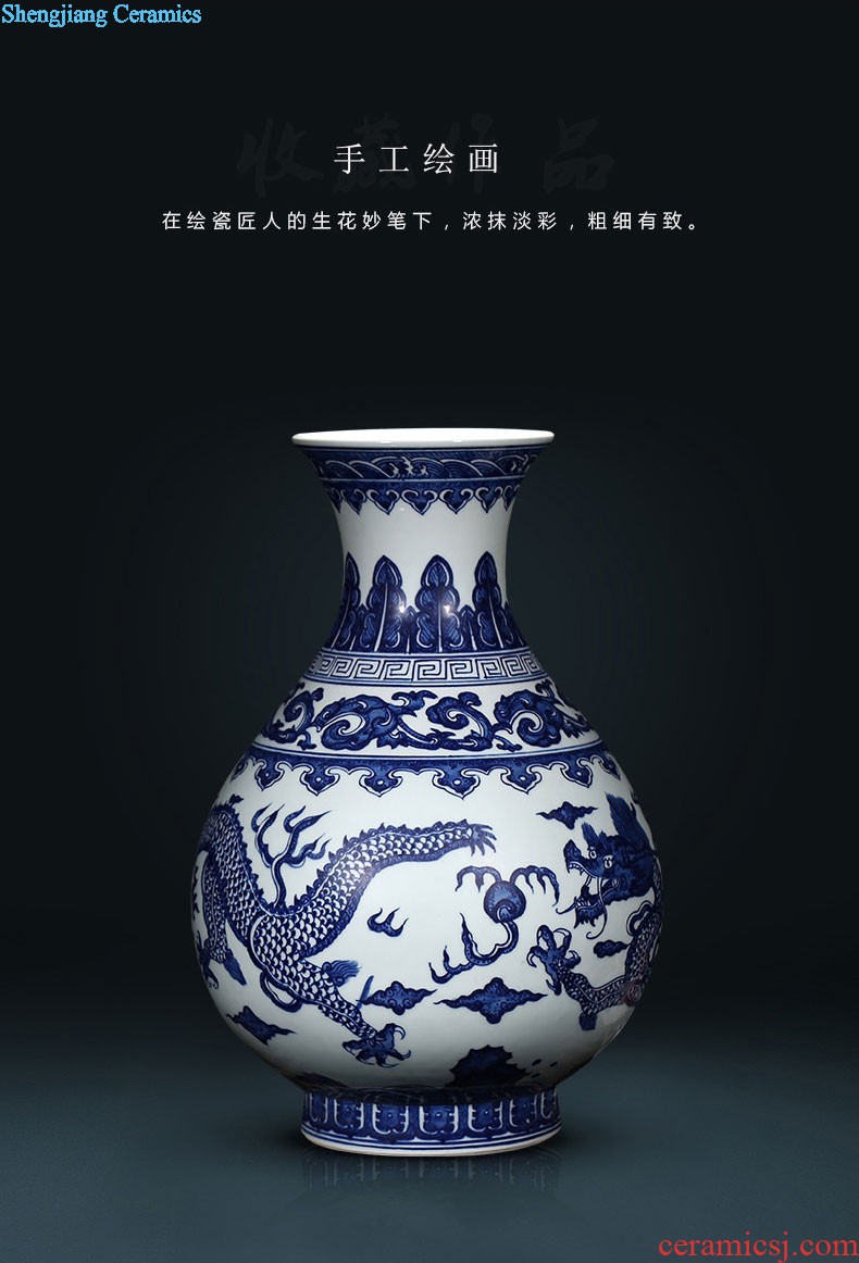 Jingdezhen ceramic knife clay hand-painted vases, furnishing articles Sabingga sukdun dergici jimbi living room TV cabinet decoration decoration