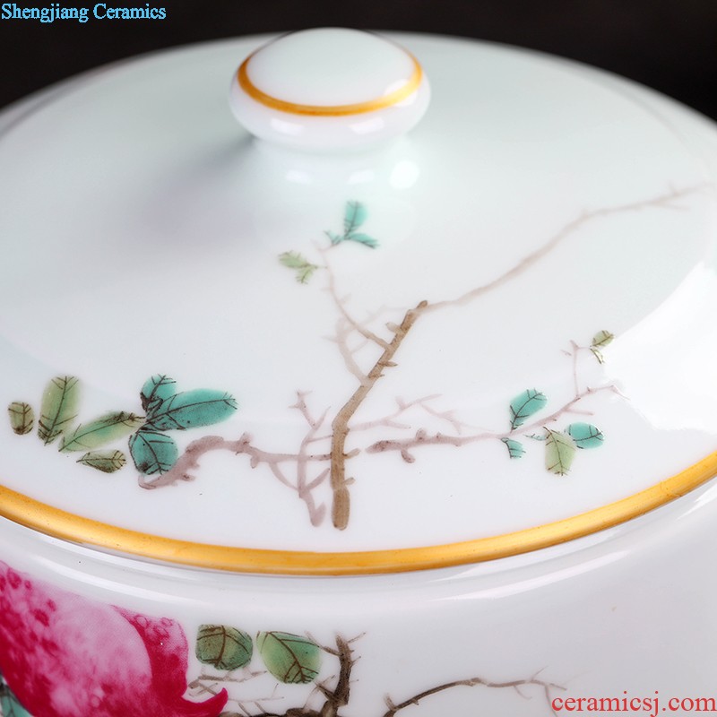 Hand-painted jingdezhen porcelain pot put POTS puer tea box cake store tea urn the seventh, peulthai the caddy tea large household