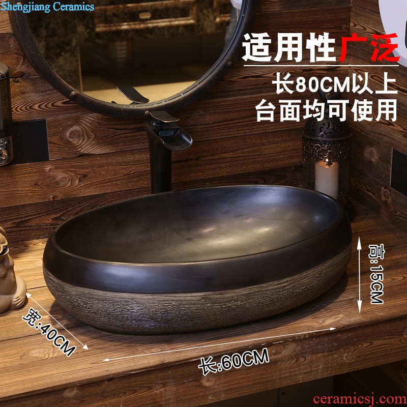 Jia depot circular basin of Chinese style restoring ancient ways is the stage Ceramic art basin sink archaize toilet stage basin