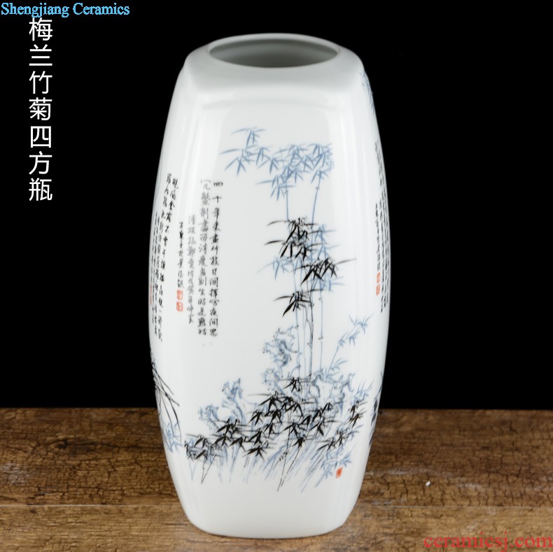 Jingdezhen ceramics vase, ji blue gold peony home furnishing articles flower arranging adornment of contemporary sitting room