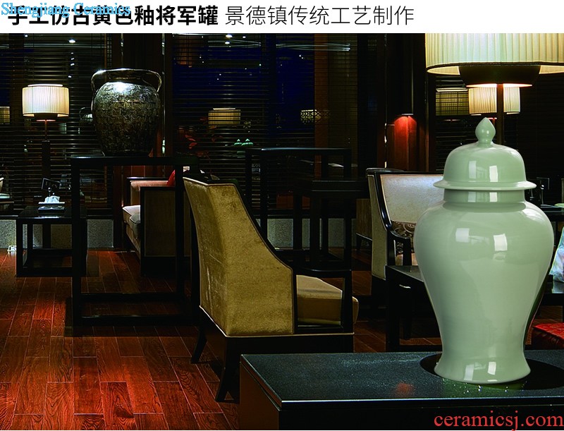 Jingdezhen ceramic vase furnishing articles sitting room of Chinese style three Yang kaitai rich ancient frame antique jun porcelain household ornaments