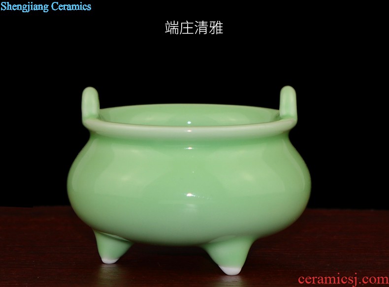 Jingdezhen ceramic vases royal porcelain open piece of crack glaze antique Chinese penjing sitting room porch decoration