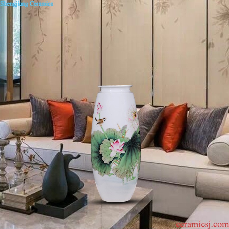 General household of Chinese style classical hand painted blue and white porcelain vase antique porcelain pot of jingdezhen ceramics handicraft furnishing articles