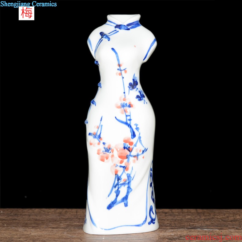 Jingdezhen ceramic vase furnishing articles archaize kiln crack glaze gossip bottles of sitting room adornment style furnishing articles ornaments