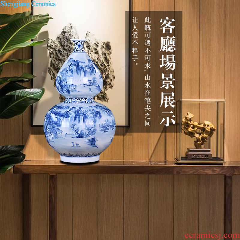 Manual creative jingdezhen ceramics wine furnishing articles bookcase sitting room adornment art vase dried flower vase