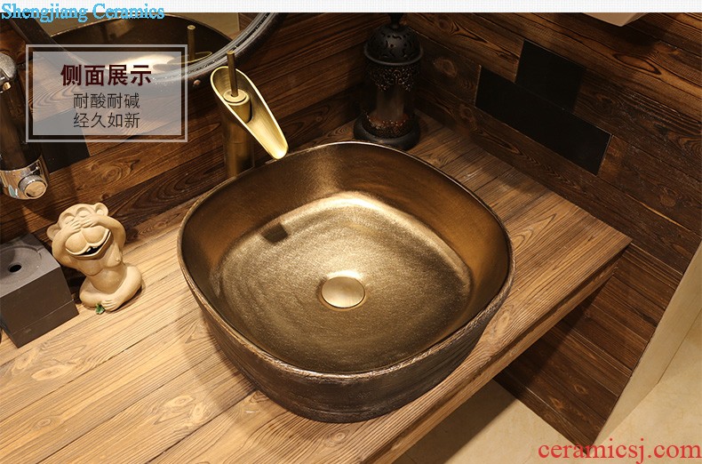 Jia depot ceramic column basin sink console art basin outdoor column type lavatory restoring ancient ways