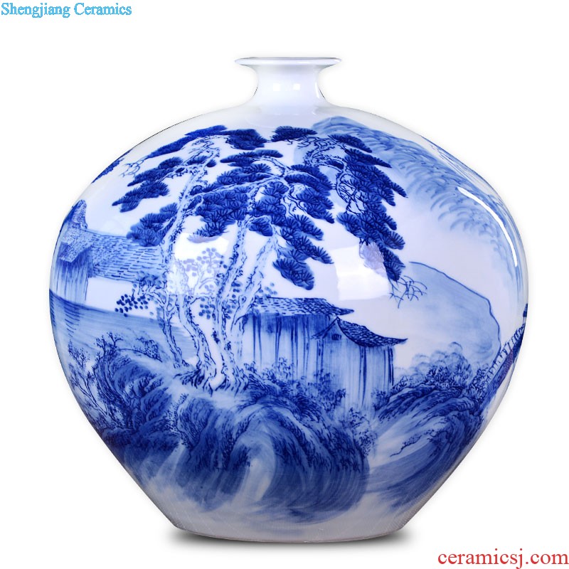 Jingdezhen blue and white porcelain features handmade ceramic vase Mei bottles of antique vase sitting room place home decoration