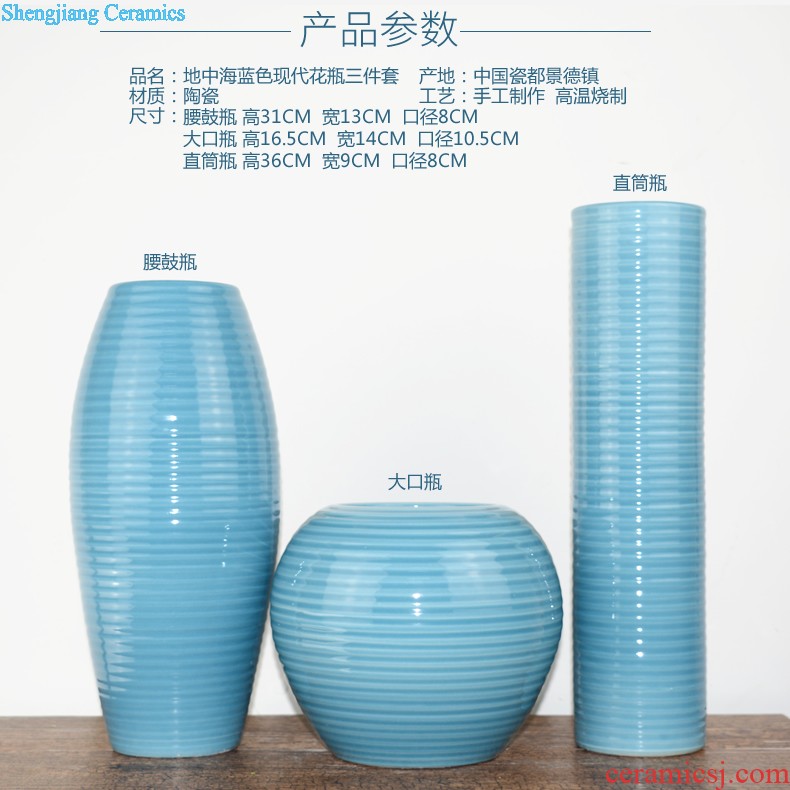 Jingdezhen ceramics glaze crystal vase flower arranging flowers sitting room, the new Chinese style household adornment handicraft furnishing articles