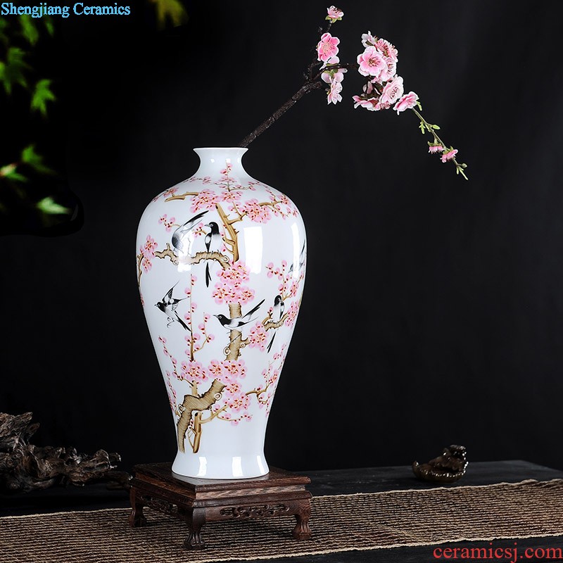 Puer tea pot of creative home furnishing articles jingdezhen hand-painted ceramics from large number caddy storage tank tea urn