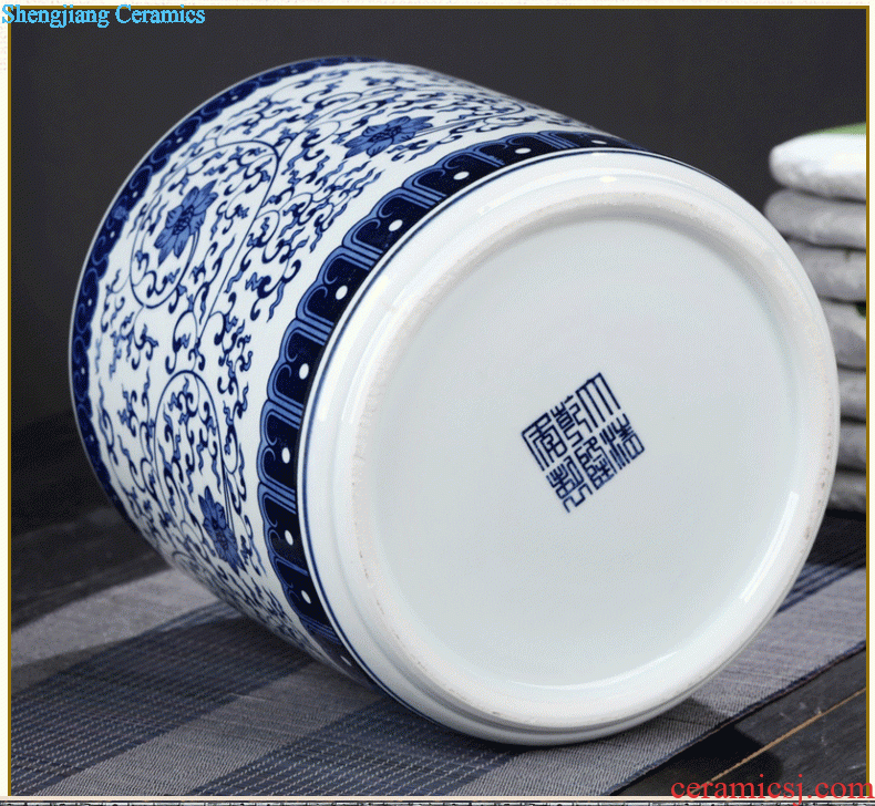 Jingdezhen porcelain vase Handmade porcelain celebrity famous large sitting room archaize handicraft furnishing articles