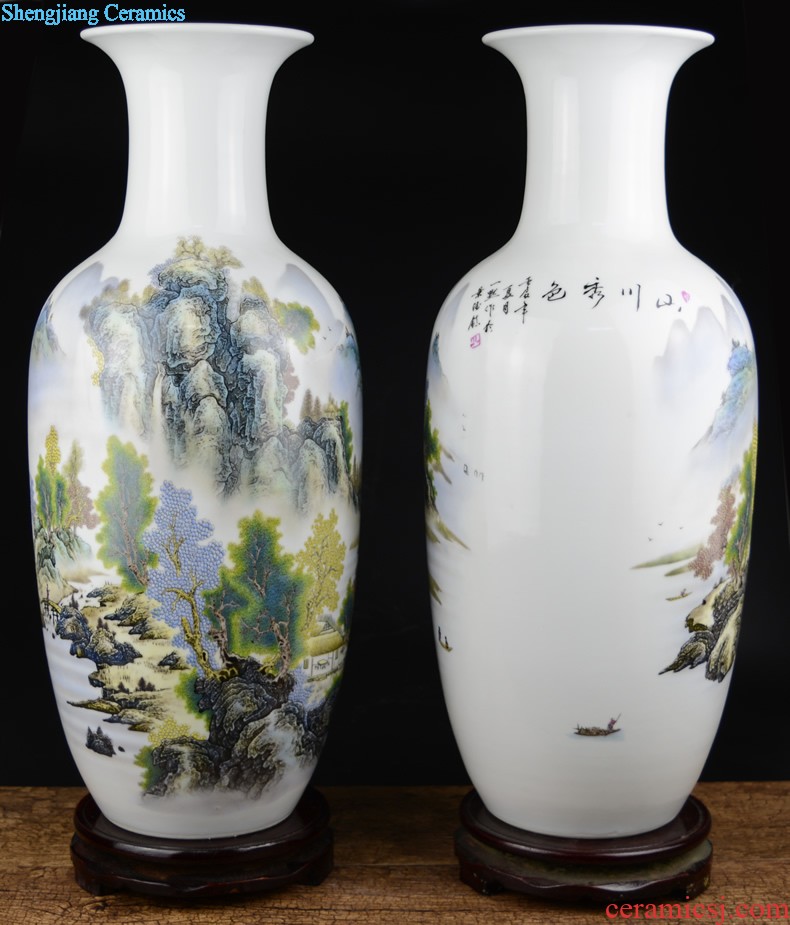 Jingdezhen ceramics Three Yang kaitai sitting room home decoration Feng shui furnishing articles wine lucky sheep and arts and crafts