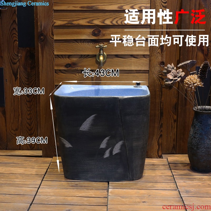 Jia depot outdoor balcony column basin sinks Ceramic basin bathroom floor vertical integration the sink