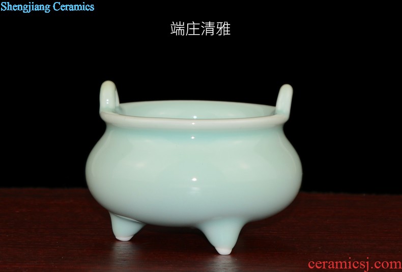 Jingdezhen ceramic vases royal porcelain open piece of crack glaze antique Chinese penjing sitting room porch decoration