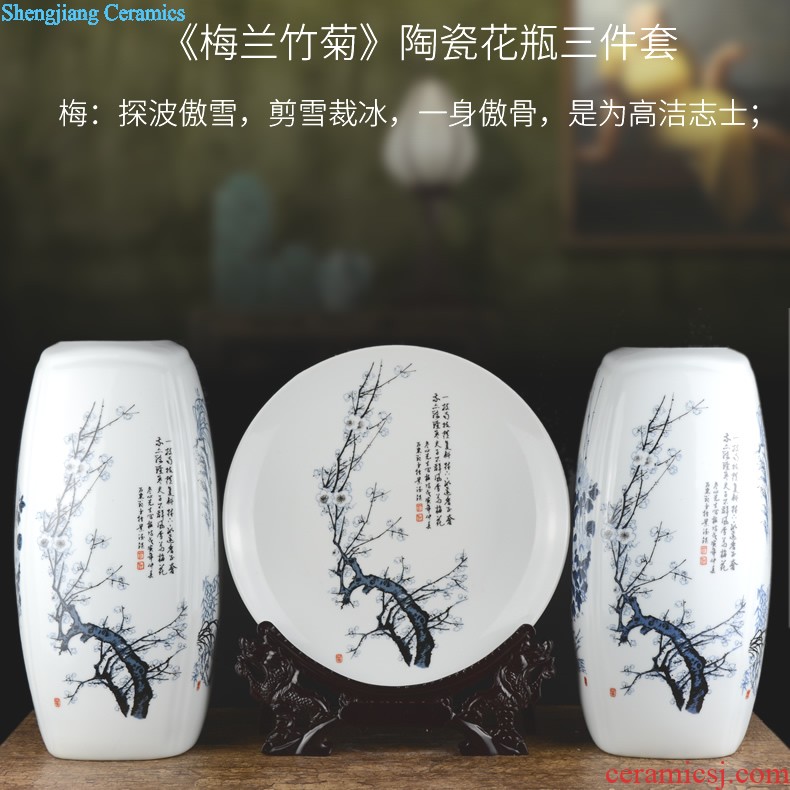 Jingdezhen ceramics flower vase new Chinese style restoring ancient ways is sitting room home rich ancient frame adornment handicraft furnishing articles