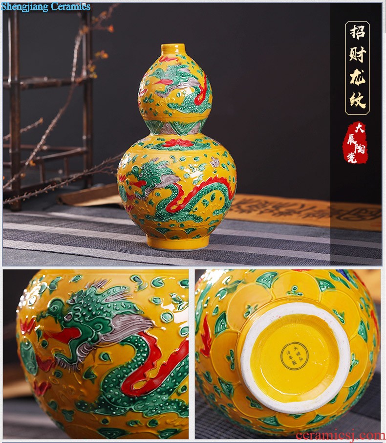 Large pu 'er tea pot by hand Green tea pu-erh tea barrel cylinder 3 kg receives jingdezhen ceramic tea set