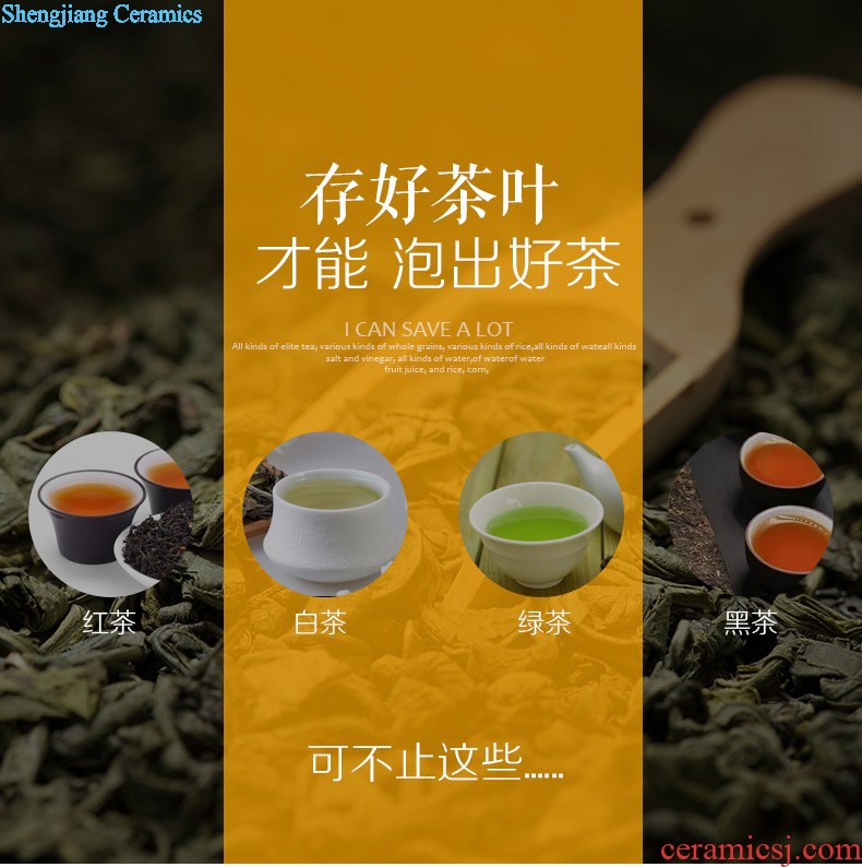 Jingdezhen ceramic tea pot seal pot receives pu-erh tea to wake the tea packing gift box Green tea, red POTS