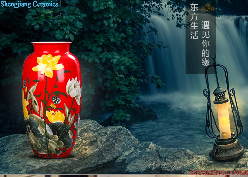 Jingdezhen ceramic vase furnishing articles Hand-painted master vase decoration home sitting room decorate a room TV ark