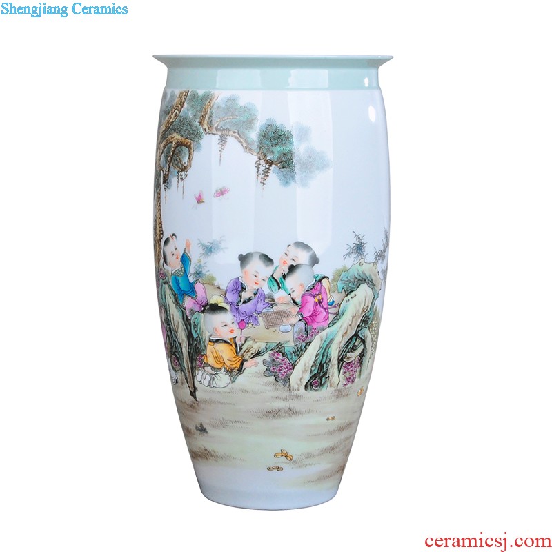 New Chinese style household adornment hand-painted ceramic vases, antique porcelain enamel porcelain furnishing articles example room living room decoration