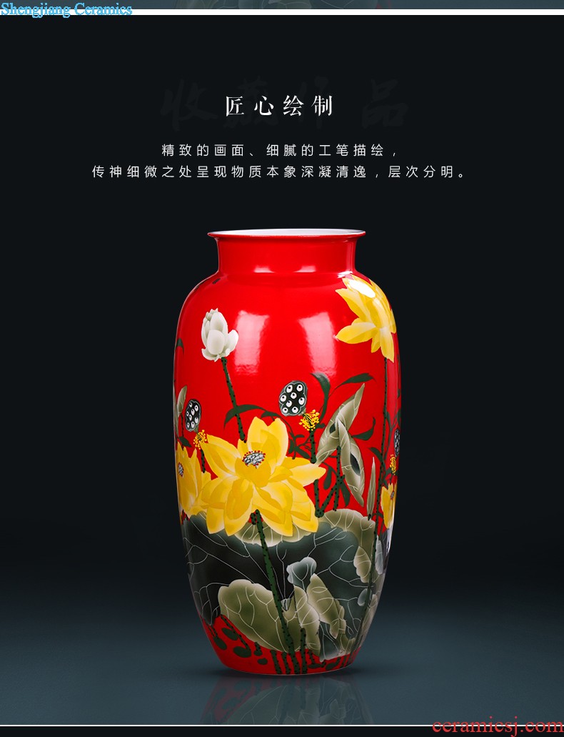 Jingdezhen ceramic vase furnishing articles Hand-painted master vase decoration home sitting room decorate a room TV ark