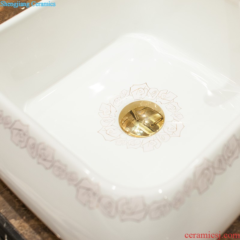 M beautiful ceramic art basin mop mop pool ChiFangYuan one-piece mop lotus pool 42 cm diameter