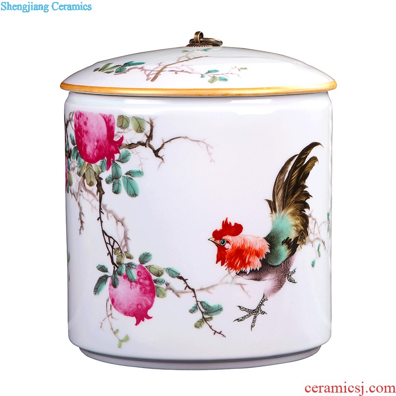 Hand-painted jingdezhen porcelain pot put POTS puer tea box cake store tea urn the seventh, peulthai the caddy tea large household