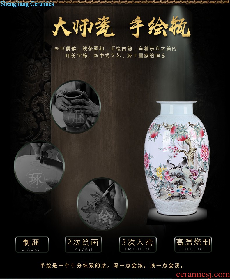 Chinese vase China jingdezhen ceramics Contemporary and contracted land sitting room place famous hand-painted art