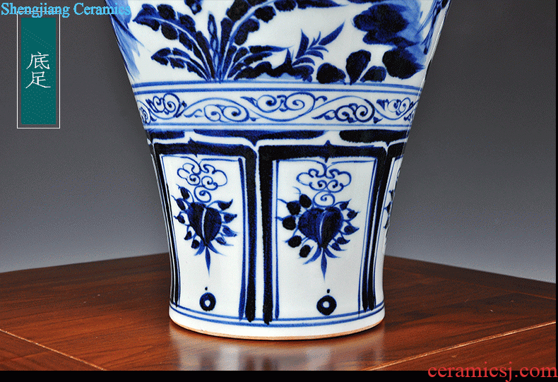 TV ark type of jingdezhen ceramics hand-painted peony vases sitting room adornment household handicraft furnishing articles restoring ancient ways