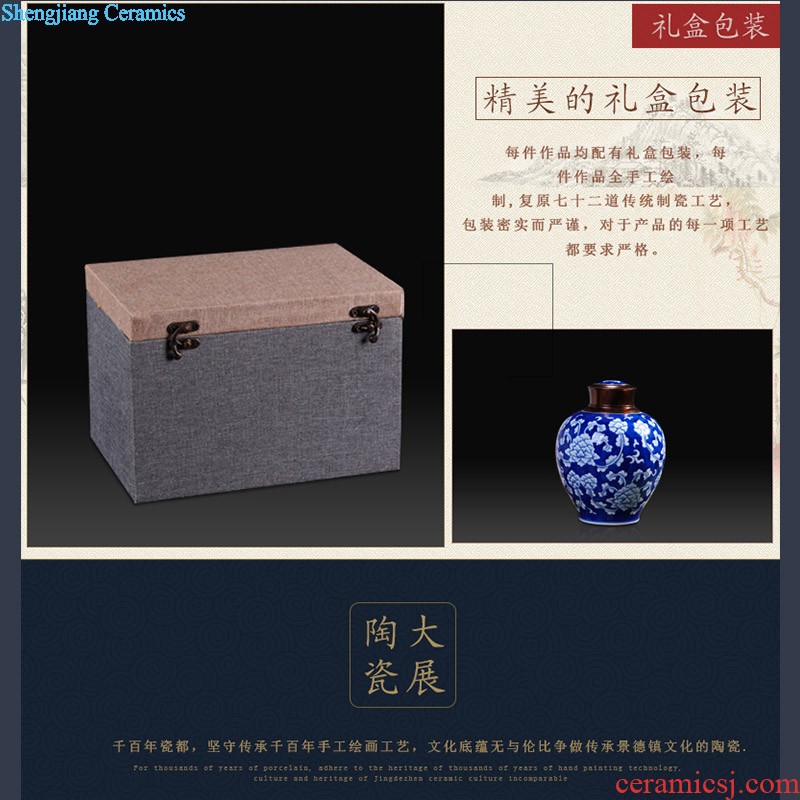 Large cake packing box pu 'er tea to wake the seventh, peulthai the caddy ceramics POTS jingdezhen porcelain seal POTS