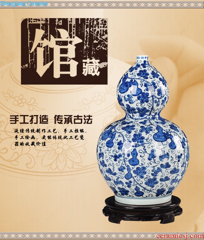 Jingdezhen hand-painted ceramics of blue and white porcelain vase Imitation of classical Ming and qing dynasties antique rich ancient frame furnishing articles Household act the role ofing is tasted