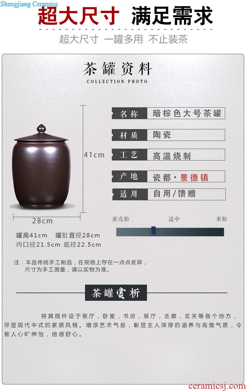 Jingdezhen ceramic tea pot seal pot receives pu-erh tea to wake the tea packing gift box Green tea, red POTS