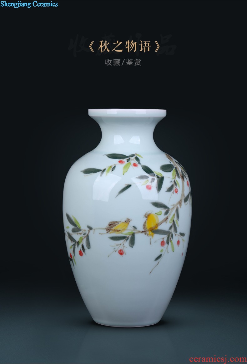 Blue and white porcelain of jingdezhen porcelain vases creative furnishing articles Chinese style classical style restoring ancient ways is hand-painted vases, antique vase