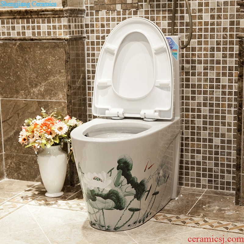 Stage basin elliptic toilet wash basin on the sink lavatory ceramic art basin basin of household