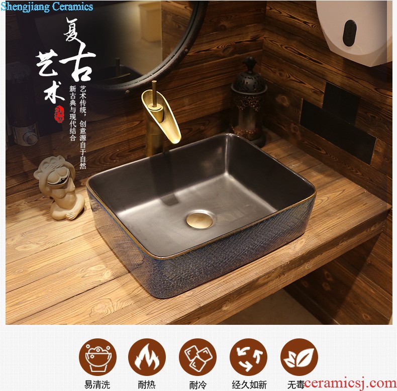 Jia depot art stage basin square face basin ceramic lavabo large bathroom sink household