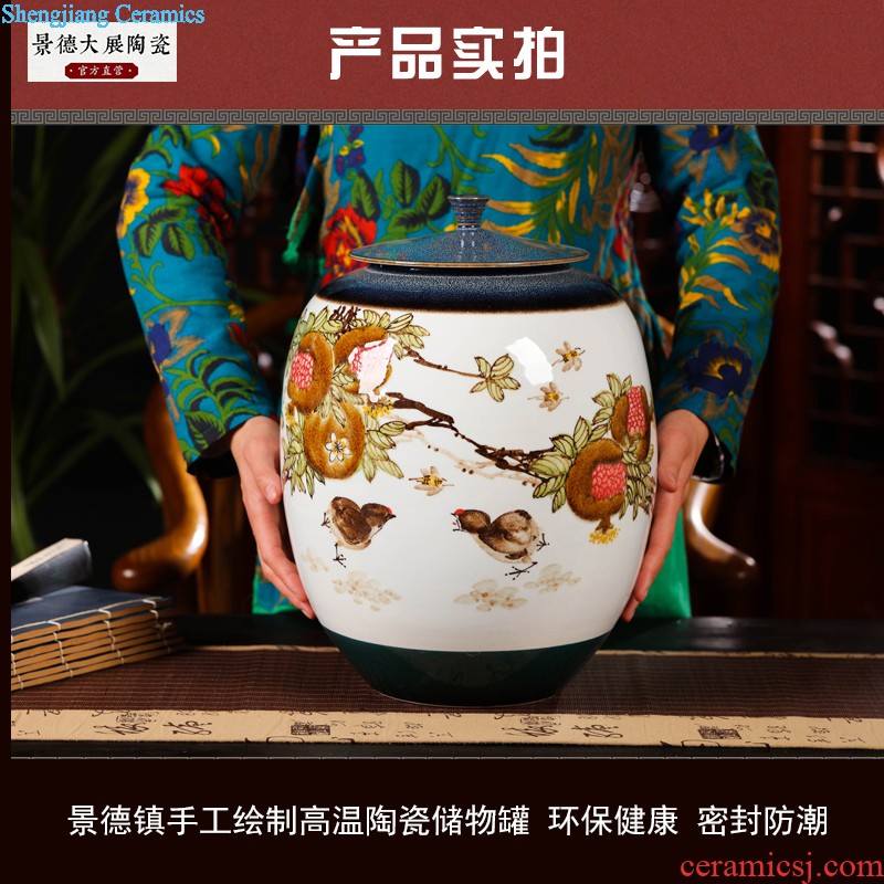 Master of jingdezhen furnishing articles sitting room decoration vase vase hand-painted famous porcelain craft bottles of furnishing articles