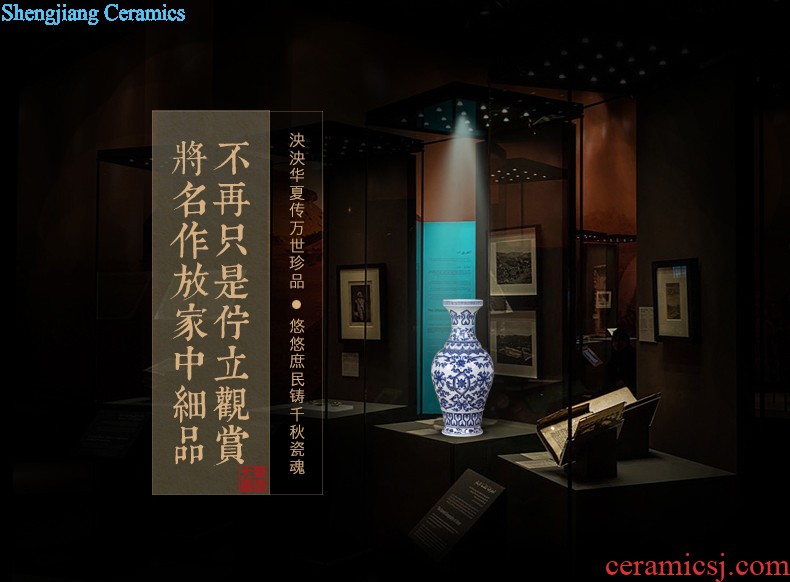 Jingdezhen ceramics hand-painted large-sized caddy ceramics Pu 'er tea tea urn storehouse and receives POTS