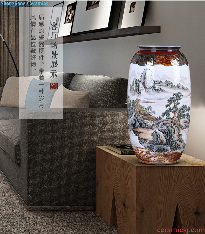 Jingdezhen ceramics vase hand-painted thin bamboo fetal porcelain Chinese style household act the role ofing is tasted the sitting room porch TV ark furnishing articles