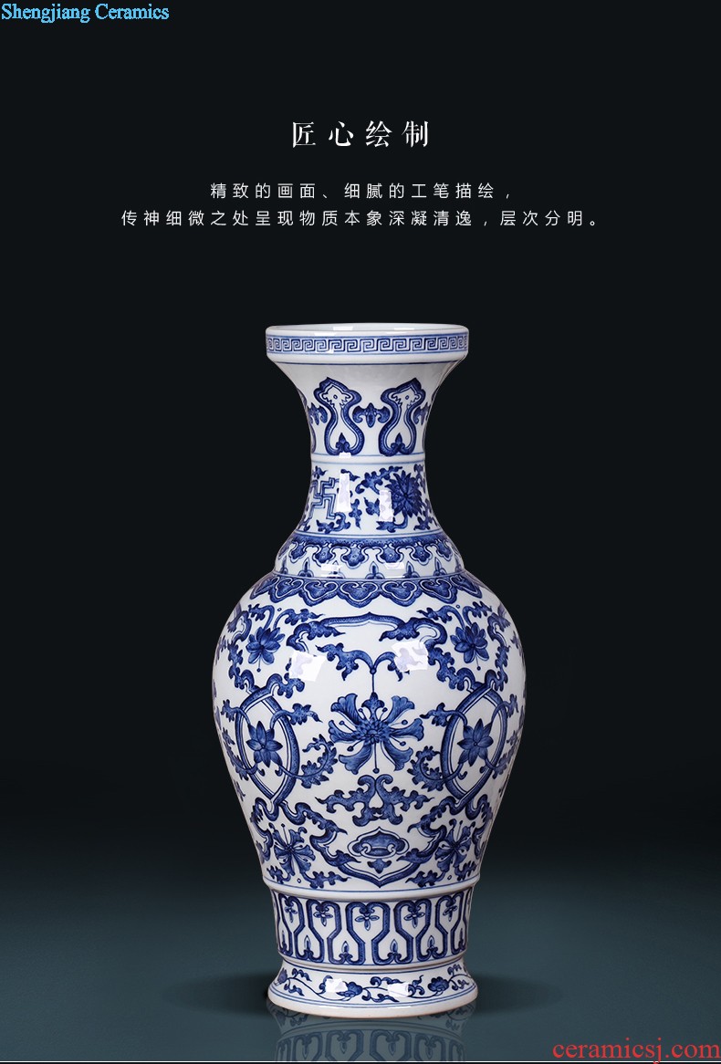 Jingdezhen ceramics hand-painted large-sized caddy ceramics Pu 'er tea tea urn storehouse and receives POTS