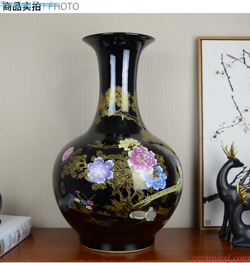 Jingdezhen ceramics hand-painted vases, large living room club hotel Chinese style household soft adornment porch place