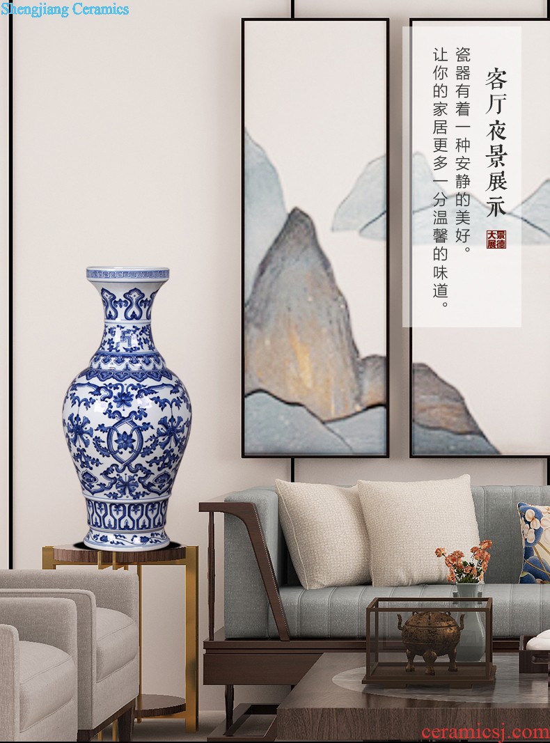 Jingdezhen ceramics hand-painted large-sized caddy ceramics Pu 'er tea tea urn storehouse and receives POTS