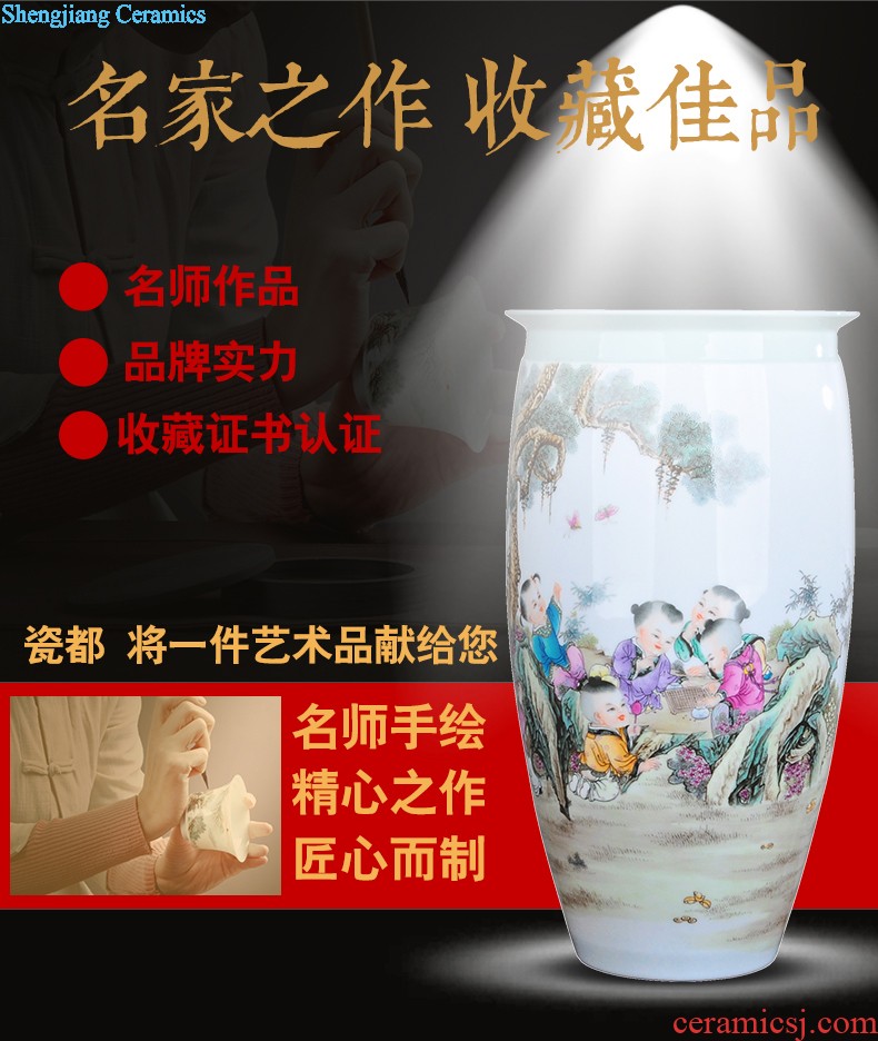 New Chinese style household adornment hand-painted ceramic vases, antique porcelain enamel porcelain furnishing articles example room living room decoration